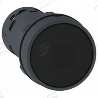 SCHNEIDER Flush Push Button: Black, 22 mm Mounting Size, Non-Metallic, Momentary (MPN XB7NA25). Key specifications — Brand: SCHNEIDER; Action: Momentary; Series: XB7; Push Button Material Type: Non-Metallic.