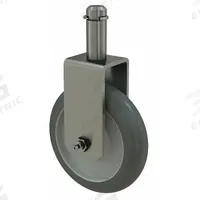 METRO Replacement Caster: 250 lb Cap, Unfinished, Silver/Gray, 5 in H x 1 1/2 in W x 5 in D (MPN 5MDRGSA-14). Key specifications — Color: Silver; Gray; Finish: Unfinished; Manufacturer Part Number: 5MDRGSA-14; Brand: METRO.