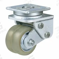 FOOT MASTER Plate Caster: Swivel, Polyurethane, 100 mm Wheel Dia, 30 mm Wheel Wd, 160 mm Mounting Ht (MPN GASD-100ASF-HUD). Key specifications — Caster Type: Swivel; Brand: FOOT MASTER.