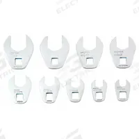 PROTO Crowfoot Socket Set: Alloy Steel, Chrome, 9 Tools, 3/8 in Drive Size (MPN J49004CF). Key specifications — attr309639: Chrome; attr309638: Alloy Steel; attr309631: 3/8 in to 7/8 in; attr324933: PROTO.