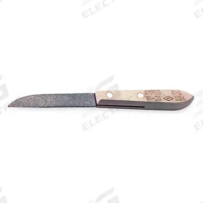 AMPCO Common Knife: Straight, 6 3/4 in Overall Lg, Copper Nickel, Wood - Non-Sparking Knives