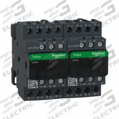 SCHNEIDER IEC Magnetic Contactor: Reversing, 4 Poles, 4NO Contacts, 25 A, 120V AC Coil (MPN LC2DT25G7). Key specifications — Brand: SCHNEIDER; Integrated Surge Suppression: No.