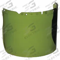 MSA Face Shield Visor: 17 1/4 in Overall Wd, 8 in Overall Ht, 0.98 in Overall Thick, Green (MPN 10115860). Key specifications — Material: Polycarbonate; Brand: MSA; Compatible Grainger Part Number: 12V756.