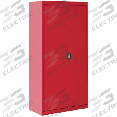 SANDUSKY Shelf Cabinet: 36 in x 24 in x 72 in, Recessed Handle & Keyed, 22 ga Panel Thick - Commercial Shelf Cabinets