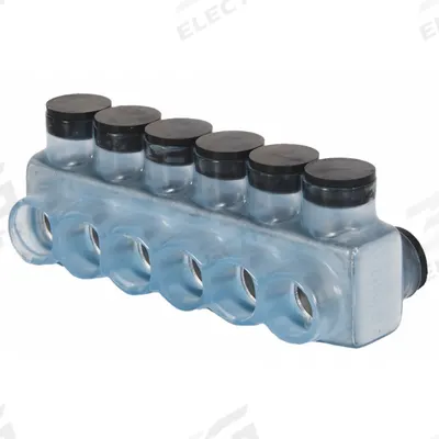 POLARIS Multitap Connector: 6 Port, Double-Sided Entry, 4 AWG – 500 kcmil Wire Size - Dry-Location Double-Sided Entry Multitap Connectors