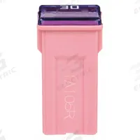 BUSSMANN Automotive Fuse: FMX Series, Pink, Female, Cartridge, Time-Delay, 30 A, 12 V DC, FMX | JCAS (MPN FMX-30). Key specifications — Series: FMX; Brand: BUSSMANN; Equivalent Fuse Series: FMX & JCAS.