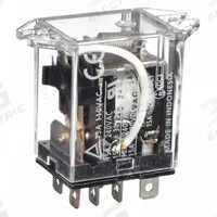 OMRON Flange Mount Relay: Surface (Top Flange) Mounted, 15 A Current Rating, 24V AC, DPDT (MPN LY1F-AC24). Key specifications — Brand: OMRON; Base Type: Octal; Mounting Style: Top Flange; Electrical Connection: Plug-In Terminal; Manufacturer Part Number: LY1F-AC24; Operating Current: 10 A at 110V AC (Inductive Load); Series: LY Series.
