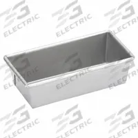 CHICAGO METALLIC Bread Pan: Aluminized Steel, 1 Slots, 4 in Overall Wd, 2 1/2 in Overall Dp, Silver (MPN 41065). Key specifications — Pan Style: Open Top Bread Pan; Brand: CHICAGO METALLIC; Color: Silver; Material: Aluminized Steel; NSF Certified: No; Number of Slots: 1.