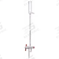 KIMBLE Straight Bore Buret: 10 mL, A, 520 mm, ±0.02 mL, 0.05 mL Inc, Borosilicate Glass (MPN 17054F-10). Key specifications — Closure Included: No; Tolerance: ±0.02 mL; Brand: KIMBLE; Body Material: Borosilicate Glass.