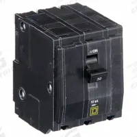SQUARE D Miniature Circuit Breaker: 30 A, 120/240V AC, Three Phase, 10kA at 120/240V AC, 3 Poles (MPN QO330). Key specifications — Phase: Three; Amps: 30 A; AC Voltage Rating: 120/240V AC; Max. AIR Rating: 10kA at 120/240V AC; For Use With: QO Load Centers and NQ Panelboards; Brand: SQUARE D.