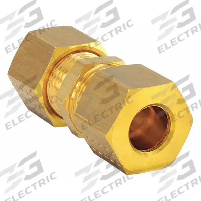 LEGRIS Compression Fitting Union: 12 mm OD x 12 mm OD Fitting Size, Compression x Compression - Standard Sleeve Brass Compression Fittings