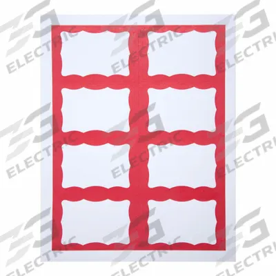 ID Badge: No Legend, Paper, Red, 2 3/8 in Card Ht, 3 3/8 in Card Wd - Adhesive ID Badges