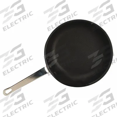 CRESTWARE Fry Pan: Non-Stick, 10 1/2 in Top Dia, Aluminum, Silver, Aluminum, NSF Certified - Non-Stick Frying Pans