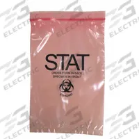 Dual Pouch Specimen Bag: LDPE, Biohazard, 2.99 mil Thick, Red, 9 in Overall Ht, HCS7006, 1,000 PK. Key specifications — Brand: HCS; Closure Type: Zipper; Product Type: Dual Pouch Specimen Bag; Manufacturer Part Number: HCS7006; Color: Red; Display Sell UOM: PK; Legend: Biohazard.