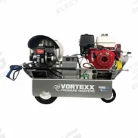 VORTEXX INDUSTRIES INC Hot Water High Pressure Cleaner: Light Duty, Cart, 4,000 psi, 4 gpm (MPN 4000HOT). Key specifications — attr1034375: Gasoline; attr1034381: Honda; attr1037666: VORTEXX INDUSTRIES INC.