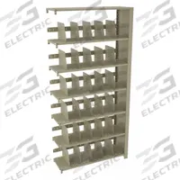 TENNSCO Add-On Open File Shelves: Open Back, 30 Dividers, 6 Shelves, 76 in Overall Ht, Sand, Steel (MPN 1276AC). Key specifications — attr988385: 1276AC; attr988386: Open; attr988387: TENNSCO; attr988391: Sand; attr988404: Powder Coated; attr988407: Shelf Supports; attr988411: Steel.