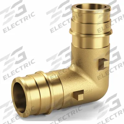 ZURN Barbed Fitting Elbow: 1 5/64 in ID x 1 31/64 in ID x 1 1/2 in Pipe Size, Barbed - Expansion Brass Barbed Tube Fittings