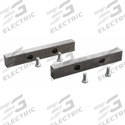 WESTWARD Replacement Jaw Inserts: Steel, For 5 in Vise Jaw Wd, 4 Screws, Works with 10D696 - Screw-In Vise Jaw Caps