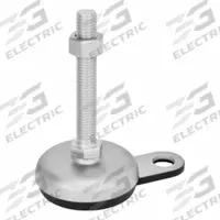 JW WINCO Male-End Leveling Mount: Swiveling Stud, 1/2"-13 Thread Size, 1.97 in, 4,496 lbf Capacity (MPN 33-50-1/2X13-75-B1-SK). Key specifications — Base Shape: Round; Load Capacity: 4,496 lbf; Thrust Pad Material: Buna-N; Includes: Nut; Hex Size: 11/16 in.