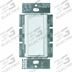 LUTRON Lighting Dimmer: 1-Pole, 120V AC, 300W (ELV), 300W (ELV), Neutral Required, White, Diva, Diva (MPN DVELV-300P-WH). Key specifications — Brand: LUTRON; Sub-brand: Diva; Load Rating @ 120V AC: 300W (ELV); Neutral Required: Yes; Operating Voltage: 120V AC; Series: Diva.