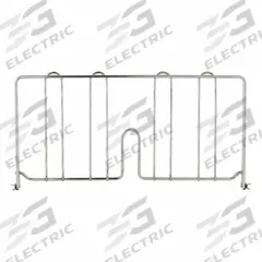 METRO Shelf Divider: 18 in x 2 in x 8 in, Steel (MPN DD18C). Key specifications — Material: Steel; Color: Silver; Finish: Chrome; Brand: METRO; Ledge Size: 18 in.