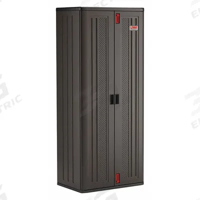 SUNCAST Storage Cabinet: 30 in x 20 1/4 in x 72 in, 4 Adj Shelves - Commercial Plastic Shelf Cabinets
