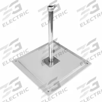 CALIFORNIA UMBRELLA Umbrella Base: Silver, For 1 1/2 in Pole Dia, 33 1/2 in Overall Dia - Patio Umbrella Bases