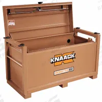 KNAACK Jobsite Box: 66 in W x 30 in D x 36 in H, 31 cu ft, Recessed Padlock, Tan (MPN 1010). Key specifications — attr1116233: Tan; attr1116253: KNAACK; attr1222022: Recessed Padlock - Lock not included.