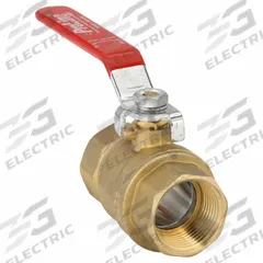 APPROVED VENDOR Manual Two-Way Ball Valve: 1 in, Brass, Straight, FIP x FIP, Full Port Ball Port (MPN 107-815). Key specifications — Brand: APPROVED VENDOR; Handle: Lever.