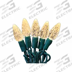 LED Holiday String Lights: Strawberry Shape, 23 11/16 ft Lg, Warm White, 70 LEDs, 5.2 W, 120 V AC (MPN 60RG23). Key specifications — Brand: APPROVED VENDOR; Light Color: Warm White.