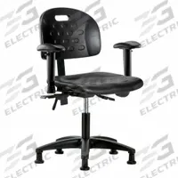 Ergonomic Chair: Polyurethane, Arms Included, Ht Range 17 1/4 in to 22 1/2 in, 18 in Seat Wd, Adj (MPN BR-HPDHCH-RG-T1-A1-RG-BLK). Key specifications — Foot Support: No; Back Tilt Backward: 13.5°; Back Tilt Forward: 10.5°; Base Material: Nylon; Brand: APPROVED VENDOR; Product Type: Ergonomic Chair; ESD-Safe: Not ESD Safe; Seat Tilt Backward: 3°.