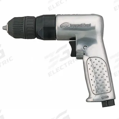 INGERSOLL RAND Air-Powered Drill: 3/8 in Chuck, Heavy Duty, 2,000 RPM, 0.5 hp, Keyless - Pistol-Grip Air-Powered Drills