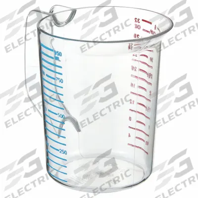 RUBBERMAID COMMERCIAL PRODUCTS Measuring Cup: Dry/Liquid, 1 qt Capacity, Polycarbonate - Plastic Measuring Cups