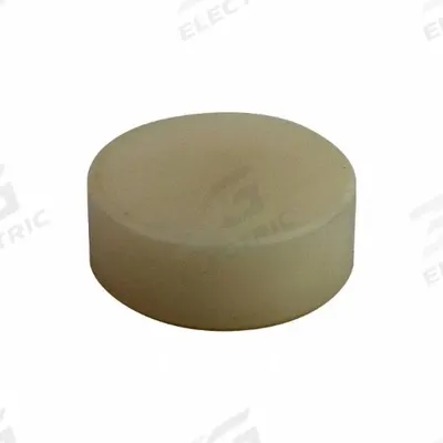 KIPP Rear-Mount Insert w/Flat Face: 20 mm Dia, M6, 12 mm Ht, Smooth - Rear-Mount Acetal Inserts with Flat Face