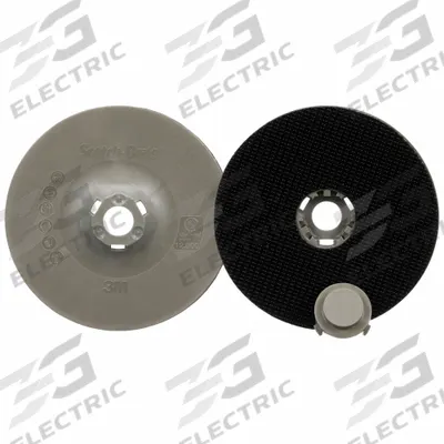 SCOTCH-BRITE Hook-and-Loop Disc Backup Pad: 5 in Dia, 5/8"-11 Internal-Thread, Non-Vacuum - Internal-Thread Surface-Conditioning Disc Backing Pads
