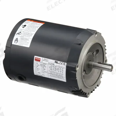Dayton General Purpose Motor: C-Face Mount, Open Drip Proof, 1/4 hp, 230/460V AC - C-Face 3-Phase General Purpose AC Motors