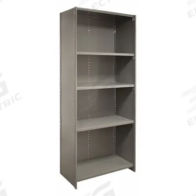 LYON Shelving Panel: 85 in x 12 in, 24 ga, Steel, Powder Coated, Gray - End Panels for Standard Metal Shelving