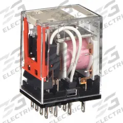 OMRON General Purpose Relay: Socket Mounted, 5 A Current Rating, 240V AC, 4PDT, 14 Pins/Terminals (MPN MY4Z-AC220/240(S)). Key specifications — Brand: OMRON; Base Type: Square; Mounting Style: Plug-In; Pin Shape: Flat; Electrical Connection: Quick-Connect; Manufacturer Part Number: MY4Z-AC220/240(S); Operating Current: 1.5 A at 24V DC (Inductive Load); Series: MY Series.