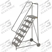 TRI-ARC Wheelbarrow Ladder: 5.8 ft Platform Ht, Assembled, No Locking Mechanism, Aluminum (MPN WLARTR107165). Key specifications — attr1051219: Gray; attr1051213: TRI-ARC; attr1051229: Double Handrails; attr1085465: None.