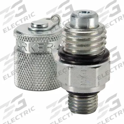 PARKER Nipple: 1/8 in, Steel, Male SAE - SensoControl Hydraulic Quick-Connect Test Plugs
