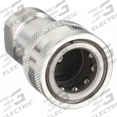 PARKER Hydraulic Quick Connect Hose Coupling: 1/2 in Coupling Size, 316 Stainless Steel - ISO B Series Hydraulic Quick-Connect Coupling Bodies