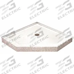 ACORN Shower Base: Neo-Angle, Single Threshold, Terrazzo, 36 in Overall Lg, 4 in Overall Ht (MPN SBC-36-2F). Key specifications — Material: Terrazzo; Drain Location: Corner; Features: Flanges on Two Sides; Brand: ACORN.