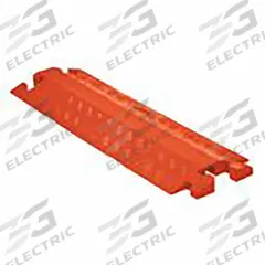 Cable Protector: 1 Channels, 1 1/4 in Max Cable Dia, 11 1/2 in Wd, 1 5/8 in Ht, 38 1/4 in Lg (MPN CP1X125-GP-DO-O). Key specifications — Brand: LINEBACKER; Color: Orange; Connection Style: T-Shaped; Material: Polyurethane.