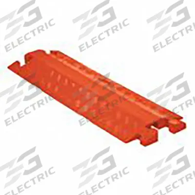 LINEBACKER Cable Protector: 1 Channels, 1 1/4 in Max Cable Dia, 11 1/2 in Wd, 1 5/8 in Ht - 1-Channel Drop-Over Cable Ramps