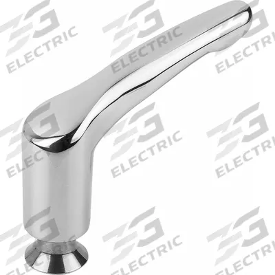 KIPP Adjustable Handle: SS, M6 Thread, 10 mm Thread Lg - Hygienic Adjustable Tension Levers with Threaded Hole for USIT Washers