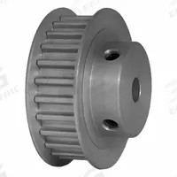 DAYTON Timing Pulley: Curvilinear, Fixed, For 9 mm Belt Wd, 25 Teeth, 5 mm Pitch, Aluminum (MPN 25-5M09-6FA3). Key specifications — Brand: DAYTON; Finish: Clear Anodized; For Belt Series: Powerhouse®.
