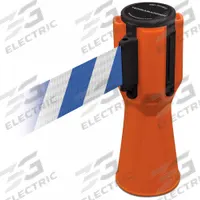 Barrier Tape: Blank, 3/4 ft Overall Ht, 9 in Belt Ht, Plastic, 11 7/8 ft Max Belt Lg, Plastic (MPN TC114-30-MAX-NO-D1X-C). Key specifications — Belt Color: White; Belt Housing Color: Orange; Brand: TENSABARRIER; For Use With Product Type: Traffic Cones; Legend: Blank.