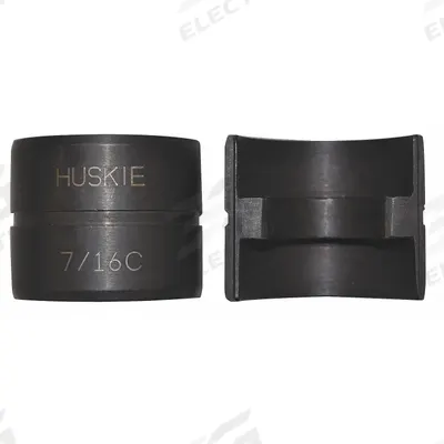 HUSKIE TOOLS Upper and Lower Crimping Die: 7/16 in Copper, Copper Duplex Oval Sleeves - Huskie Replacement Crimping Dies