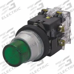 EATON Illuminated Push Button: Illuminated, Extended Profile, Metallic, 30 mm, 1NO (MPN HT8GBGAF7). Key specifications — Brand: EATON; Action: Momentary; Series: HT800; Push Button Material Type: Metallic.