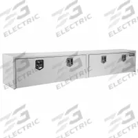 BUYERS PRODUCTS Topside Truck Box: Topside Truck Box, Double Drop-Down Doors Lid, T-Handle, Steel (MPN 1702860). Key specifications — Brand: BUYERS PRODUCTS; Color: White; Lock Type: Keyed.